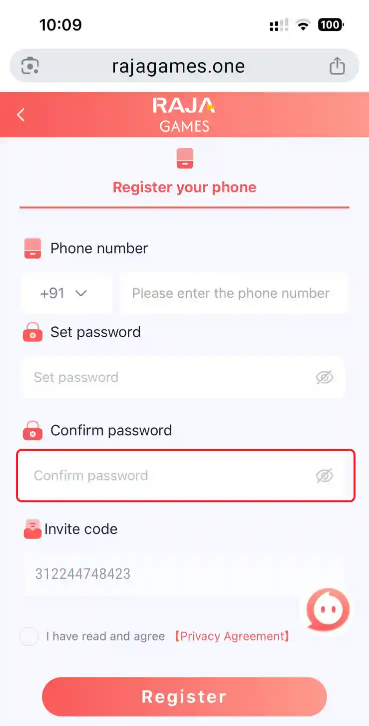 Raja Games Registration Step 4